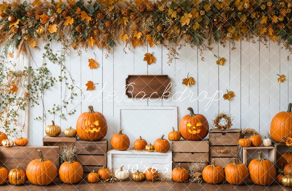 Kate Halloween Citrouille Automne Récolte Toile de fond conçue par Emetselch - Kate Backdrop FR