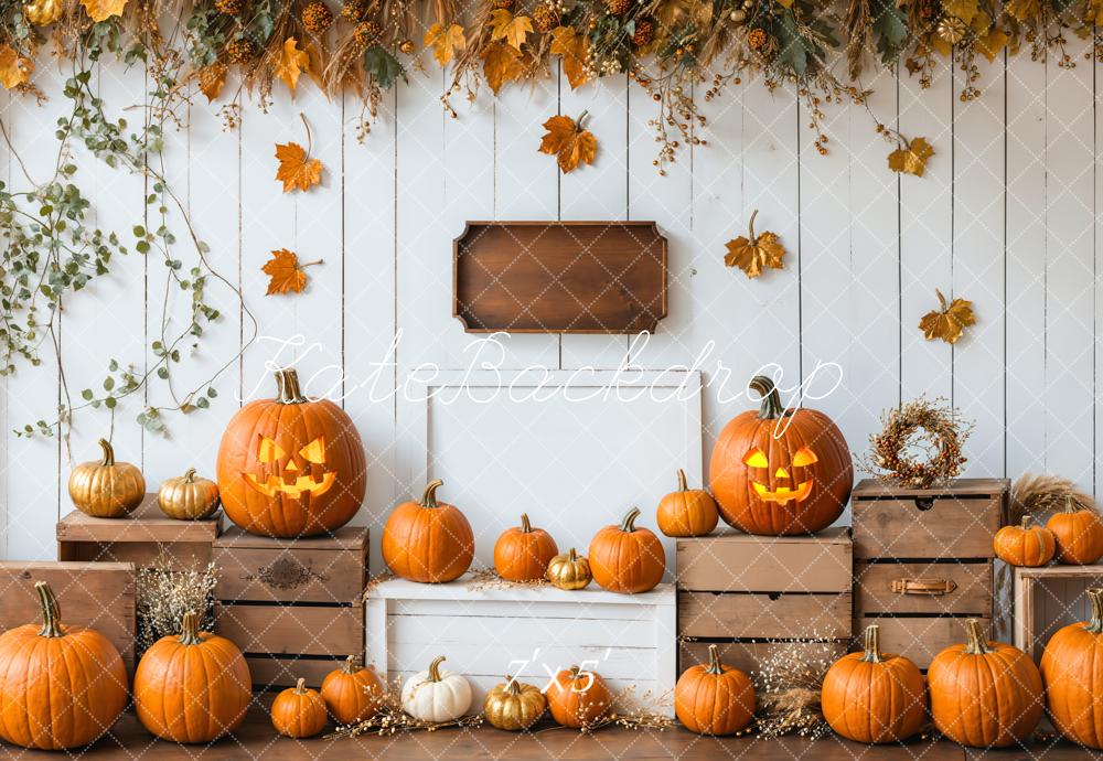 Kate Halloween Citrouille Automne Récolte Toile de fond conçue par Emetselch - Kate Backdrop FR
