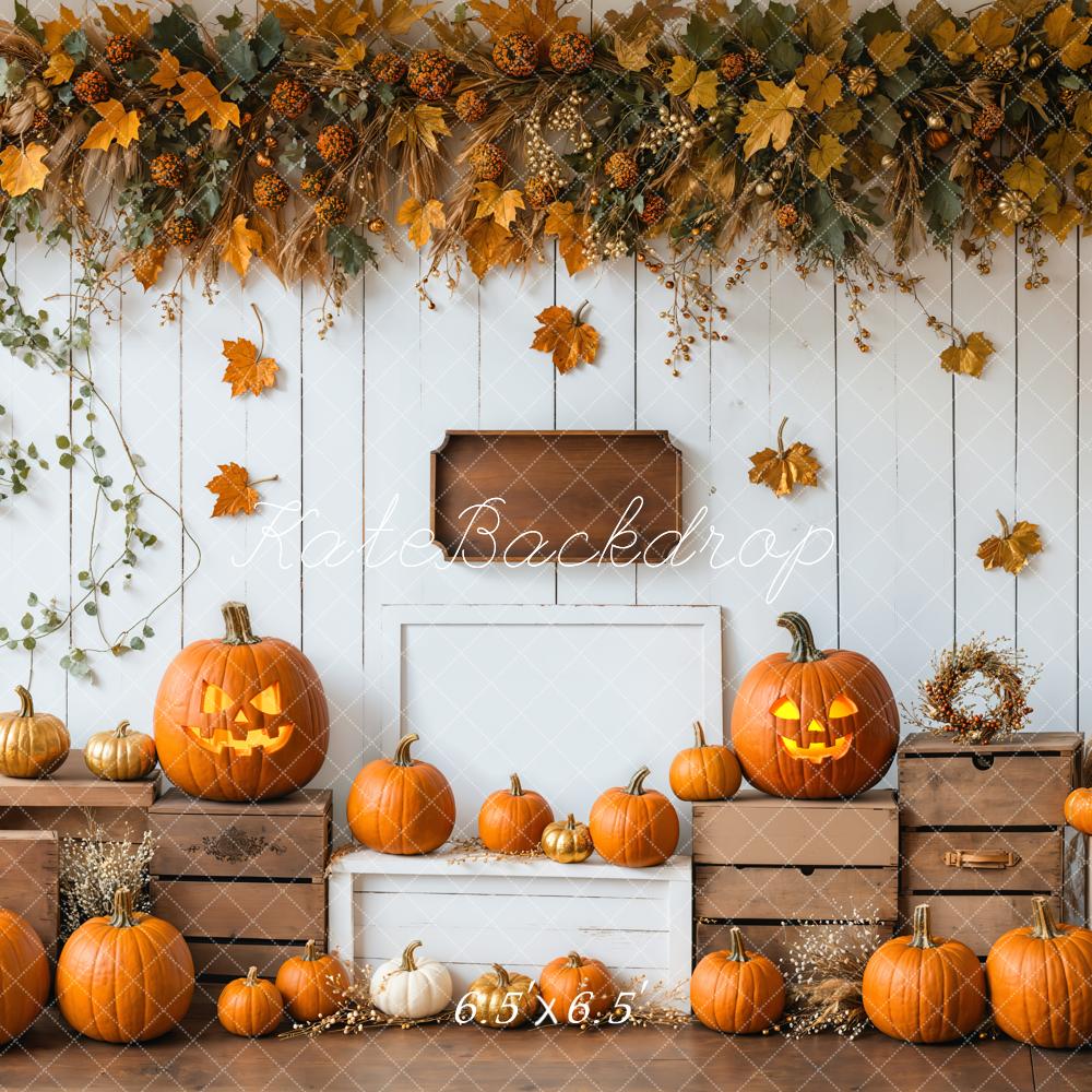 Kate Halloween Citrouille Automne Récolte Toile de fond conçue par Emetselch - Kate Backdrop FR