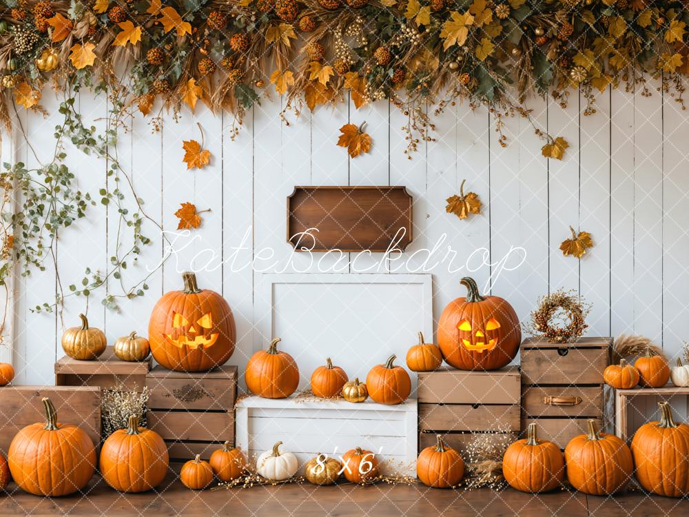 Kate Halloween Citrouille Automne Récolte Toile de fond conçue par Emetselch - Kate Backdrop FR