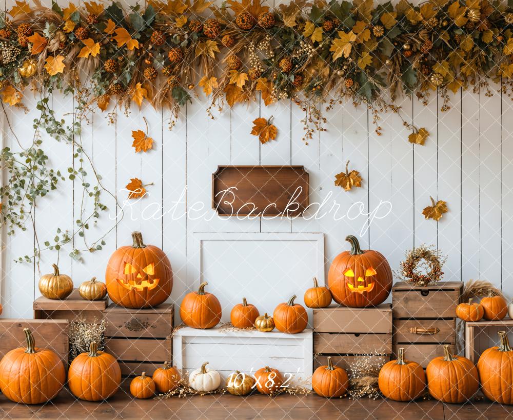 Kate Halloween Citrouille Automne Récolte Toile de fond conçue par Emetselch - Kate Backdrop FR
