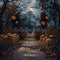 Kate Halloween Nuit Citrouille Porte Rétro Toile de fond conçue par Emetselch - Kate Backdrop FR