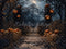 Kate Halloween Nuit Citrouille Porte Rétro Toile de fond conçue par Emetselch - Kate Backdrop FR