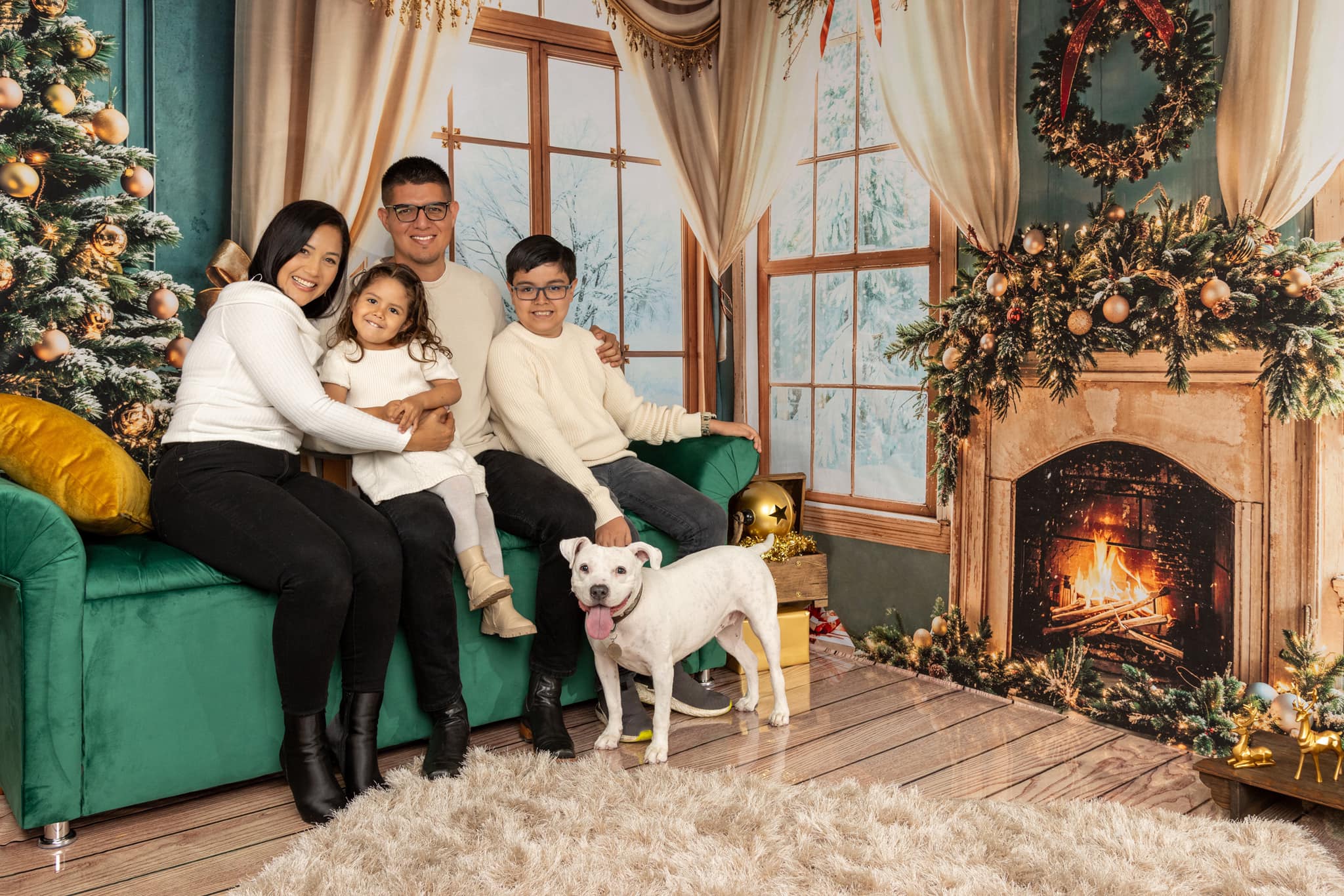 Kate Sapin de Noël Cheminée Cadeaux Fenêtre Ensemble de chambre - Kate Backdrop FR