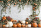 Kate Automne Citrouilles Floral Mur de briques Toile de fond conçue par Emetselch - Kate Backdrop FR