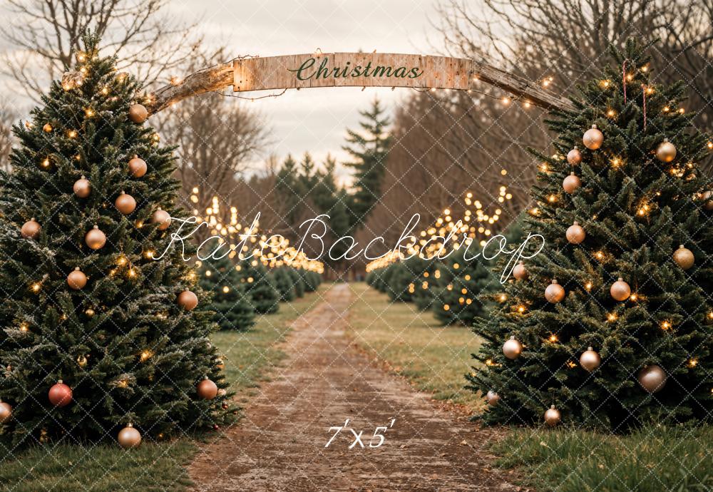 Kate Arbres de Noël Route Décorations Toile de fond conçue par Emetselch - Kate Backdrop FR