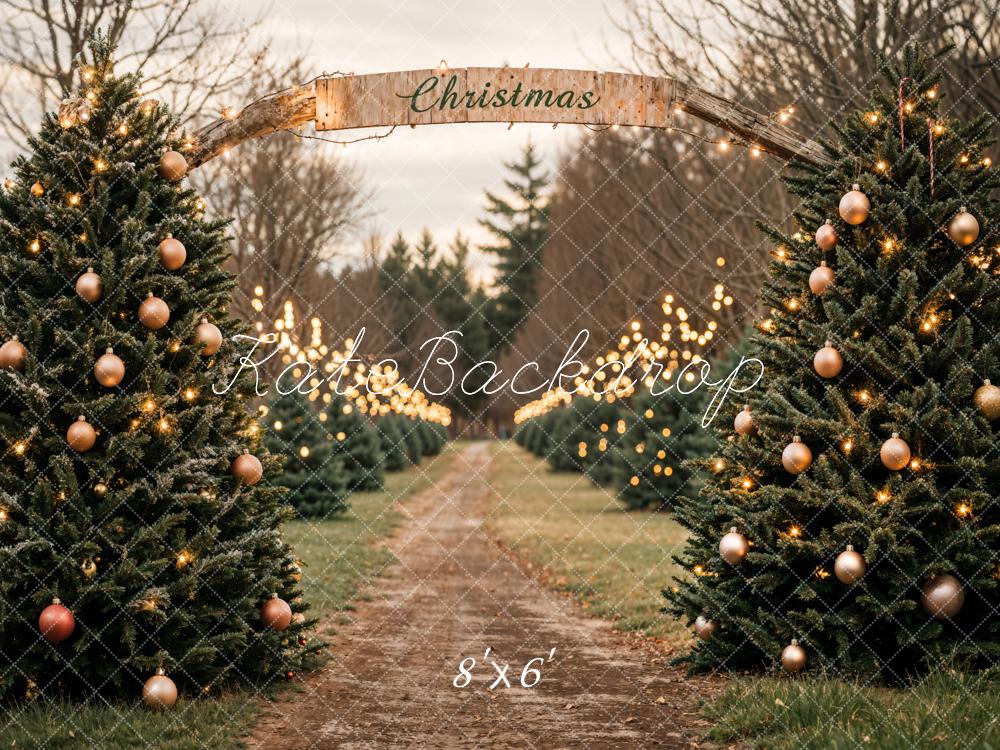 Kate Arbres de Noël Route Décorations Toile de fond conçue par Emetselch - Kate Backdrop FR