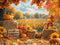 Kate Automne Récolte Champ de tournesol Toile de fond conçue par Emetselch - Kate Backdrop FR