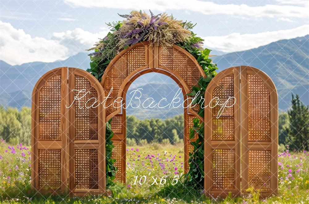 Kate Bohème Printemps Arche Extérieur Toile de fond conçue par Mini MakeBelieve - Kate Backdrop FR