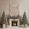 Kate Sapin de Noël Cheminée Bohème Beige Toile de fond conçue par Emetselch - Kate Backdrop FR
