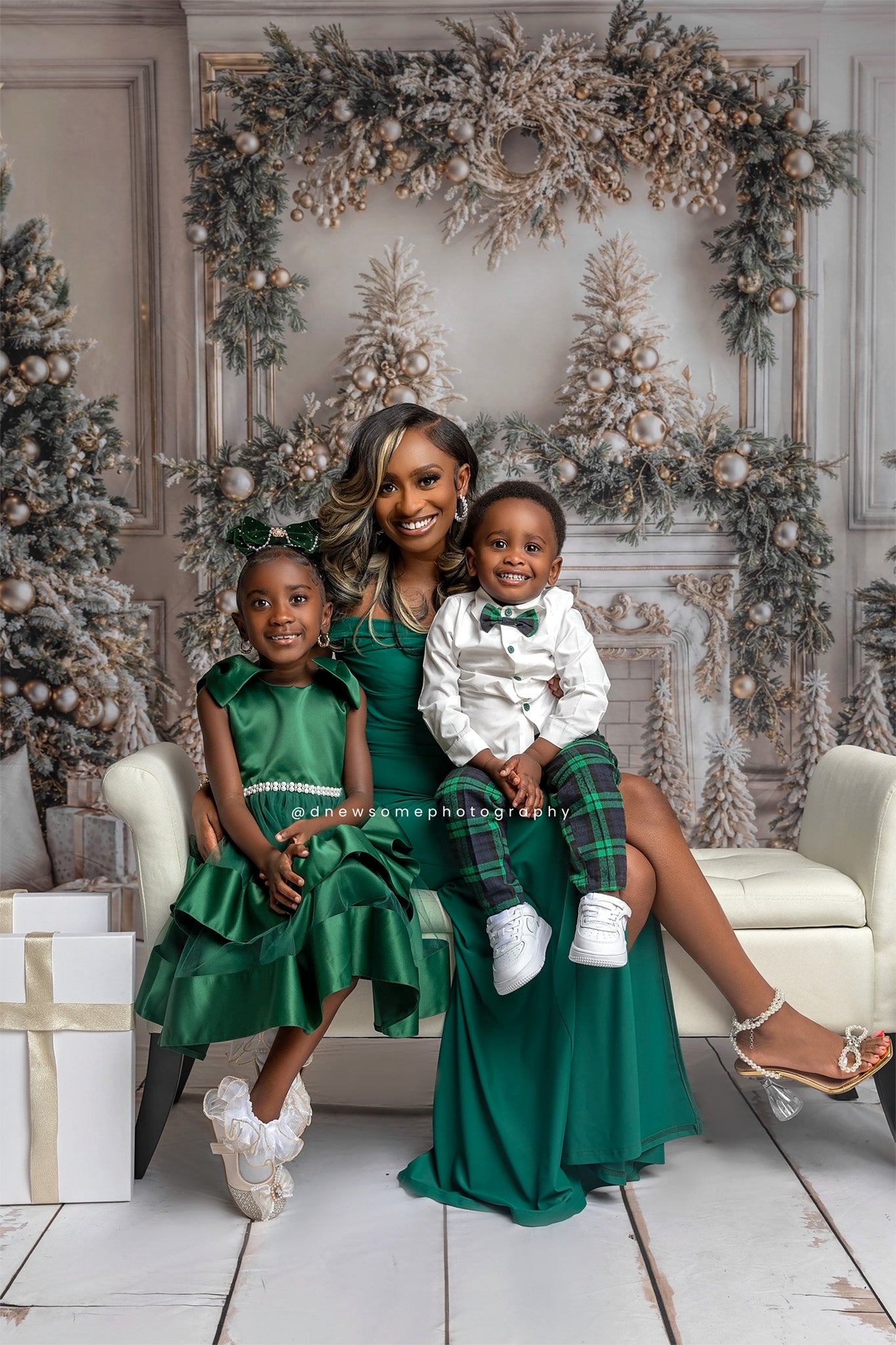 Kate Noël Blanc Fenêtre Cheminée Hiver Ensemble de chambre - Kate Backdrop FR