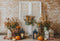 Kate Automne Fleurs Porte Mur de briques Toile de fond conçue par Emetselch - Kate Backdrop FR