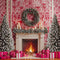 Kate Arbre de Noël Cheminée Rouge Cadeaux Toile de fond conçue par Emetselch - Kate Backdrop FR