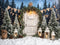 Kate Sapin de Noël Blanc Porte en bois Neige Toile de fond conçue par Emetselch - Kate Backdrop FR