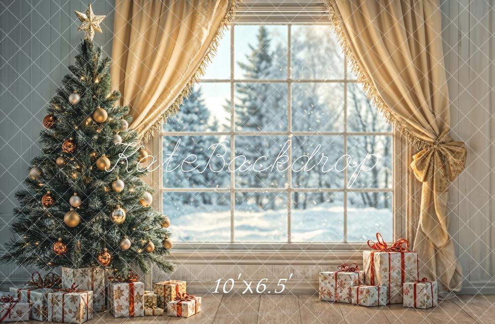 Kate Sapin de Noël Fenêtre Rideaux Cadeaux Toile de fond conçue par Emetselch - Kate Backdrop FR