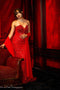 Kate Mur Vintage Rouge Sombre Portrait Toile de fond conçue par Emetselch