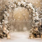 Kate Hiver Arche de Fleurs Neige Blanc Toile de fond conçue par Emetselch - Kate Backdrop FR