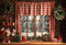 Kate Noël Rouge Rideaux à carreaux Fenêtre Toile de fond conçue par Emetselch - Kate Backdrop FR
