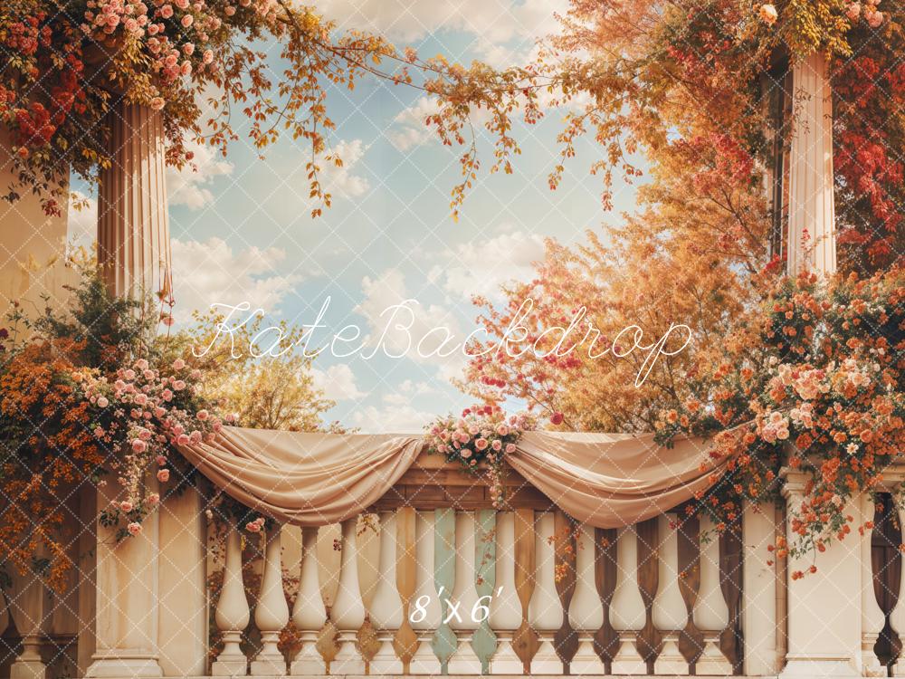 Kate Beaux-Arts Fleurs Élégant Balcon Toile de fond conçue par Emetselch - Kate Backdrop FR