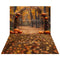 Kate Automne Citrouille Arche Forêt Toile de fond+Automne Feuilles d'érable Sol Toile de fond - Kate Backdrop FR