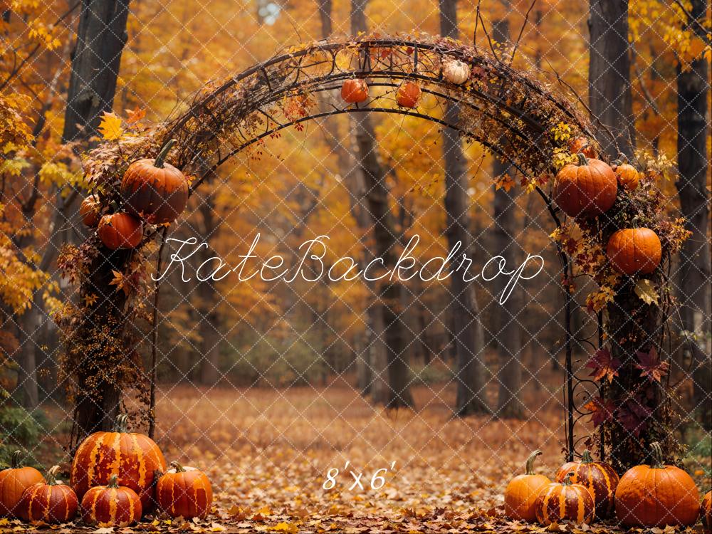 Kate Automne Citrouille Arche Forêt Toile de fond conçue par Emetselch - Kate Backdrop FR