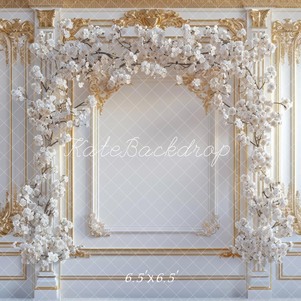 Kate Mariage Mur Vintage Fleurs Arche Toile de fond conçue par Mini MakeBelieve - Kate Backdrop FR
