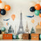 Kate Autour du monde Voyage Ballons Toile de fond conçue par Patty Robert - Kate Backdrop FR