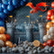 Kate Médiéval Château Dragon Ballon Toile de fond conçue par Patty Robert - Kate Backdrop FR