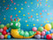 Kate Chenille faim Ballons Coloré Enfant Toile de fond conçue par Patty Robert - Kate Backdrop FR