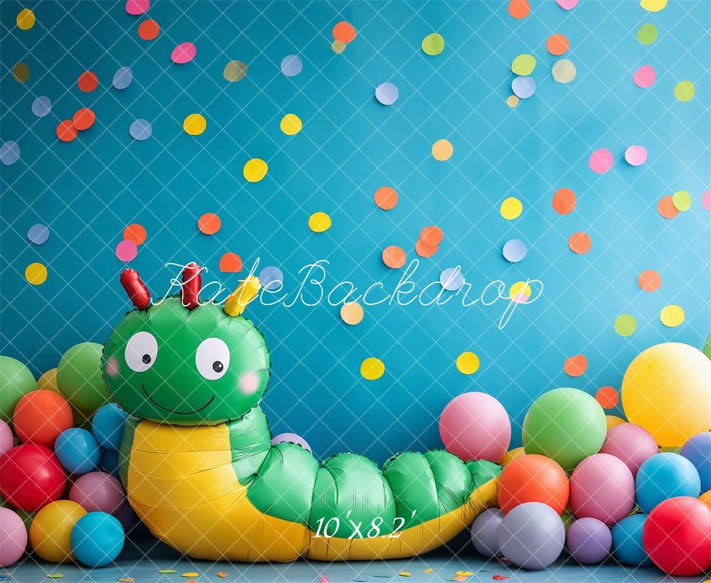 Kate Chenille faim Ballons Coloré Enfant Toile de fond conçue par Patty Robert - Kate Backdrop FR