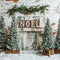 Kate Hiver Noël Mur de briques Neige Toile de fond conçue par Patty Robert - Kate Backdrop FR