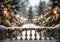 Kate Arbre de Noël Hiver Neige Route Lumières Toile de fond conçue par Mini MakeBelieve - Kate Backdrop FR
