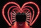 Kate Coeur Tunnel Lumière Rouge Toile de fond conçue par Emetselch - Kate Backdrop FR