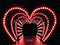 Kate Coeur Tunnel Lumière Rouge Toile de fond conçue par Emetselch - Kate Backdrop FR