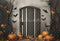 Kate Halloween Citrouilles Porte Chauves-souris Toile de fond conçue par Emetselch - Kate Backdrop FR