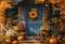 Kate Automne Citrouille Bleu Porte Toile de fond conçue par Emetselch - Kate Backdrop FR