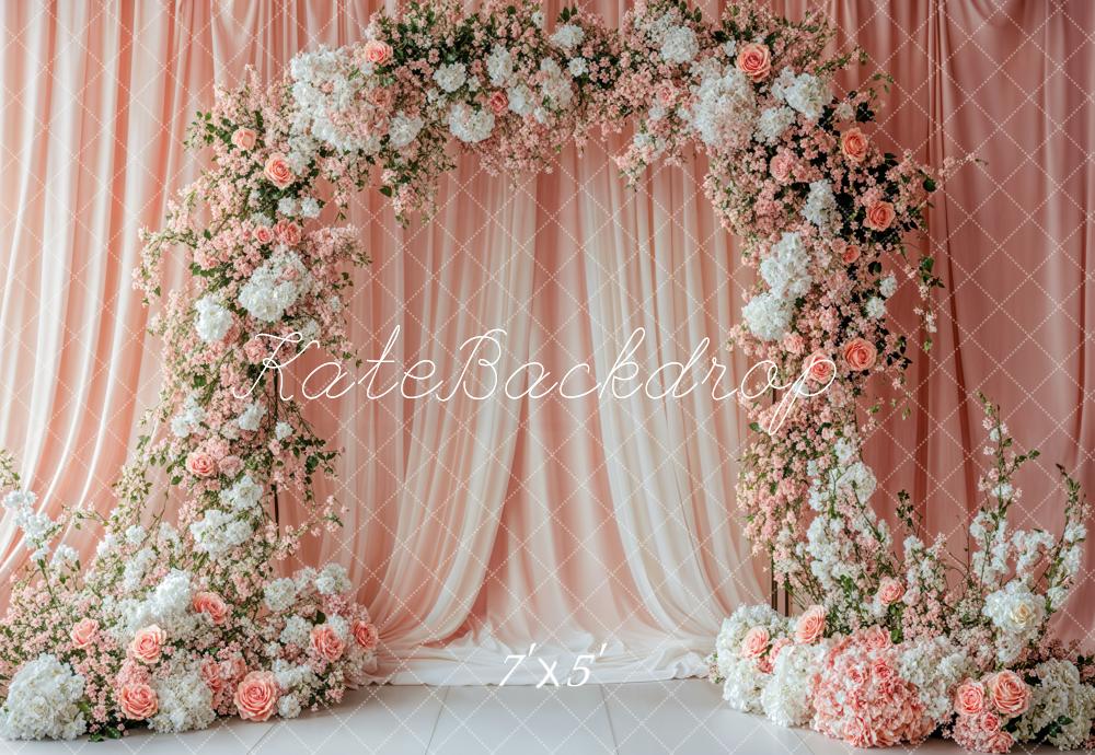 Kate Arche de fleurs Rose Mariage Toile de fond conçue par Emetselch - Kate Backdrop FR