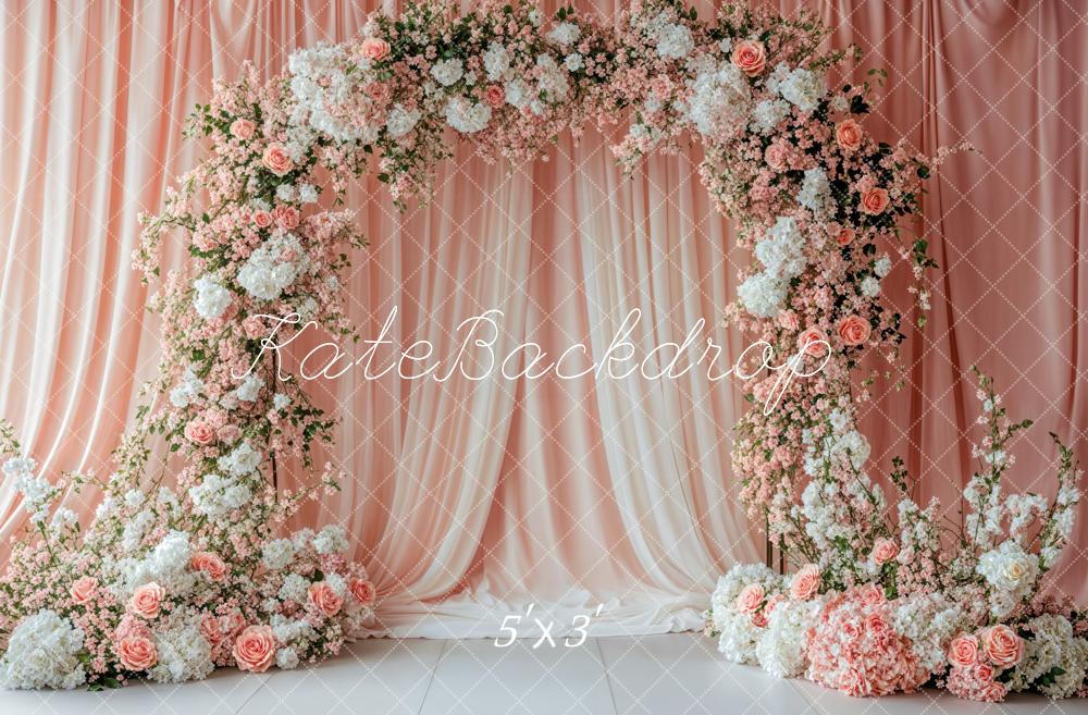 Kate Arche de fleurs Rose Mariage Toile de fond conçue par Emetselch - Kate Backdrop FR