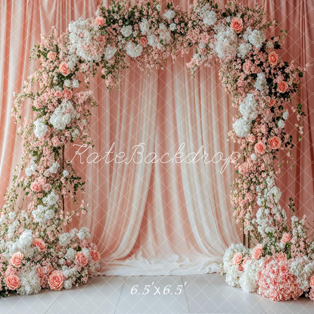 Kate Arche de fleurs Rose Mariage Toile de fond conçue par Emetselch - Kate Backdrop FR