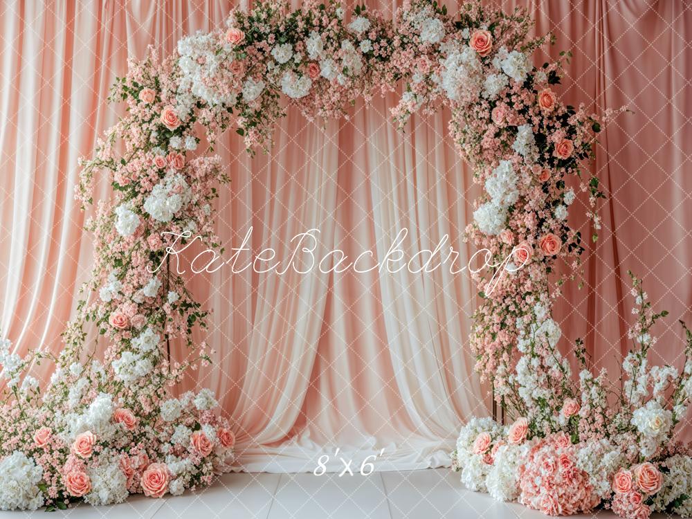 Kate Arche de fleurs Rose Mariage Toile de fond conçue par Emetselch - Kate Backdrop FR