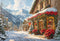 Kate Noël Village Neige Maison Montagne Toile de fond conçue par Emetselch - Kate Backdrop FR