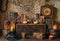 Kate Halloween Sorcière Toile d'araignée Horloge Toile de fond conçue par Emetselch - Kate Backdrop FR