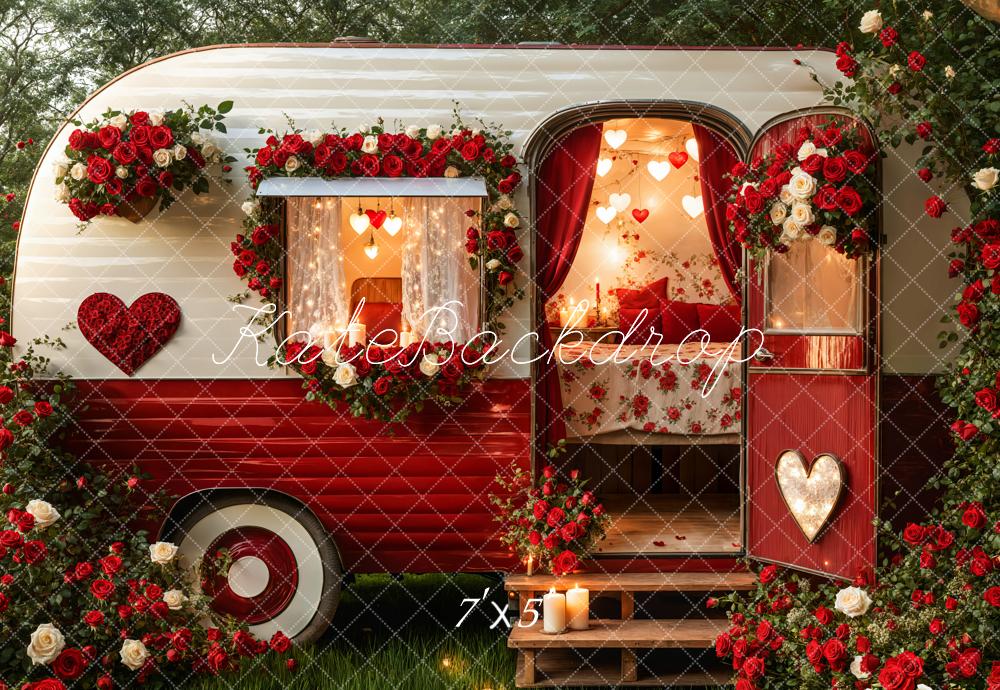 Kate Saint Valentin Romantique Camping-car Toile de fond conçue par Emetselch - Kate Backdrop FR