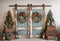 Kate Noël Rustique Vintage Porte bleue Toile de fond conçue par Emetselch - Kate Backdrop FR