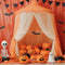 Kate Halloween Orange Tente Citrouilles Toile de fond conçue par Patty Robert - Kate Backdrop FR