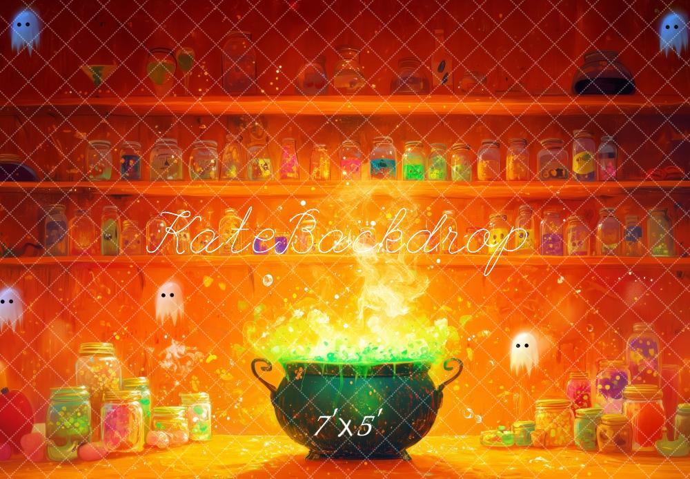Kate Halloween Chaudron à Potions Magie Toile de fond conçue par Patty Robert - Kate Backdrop FR