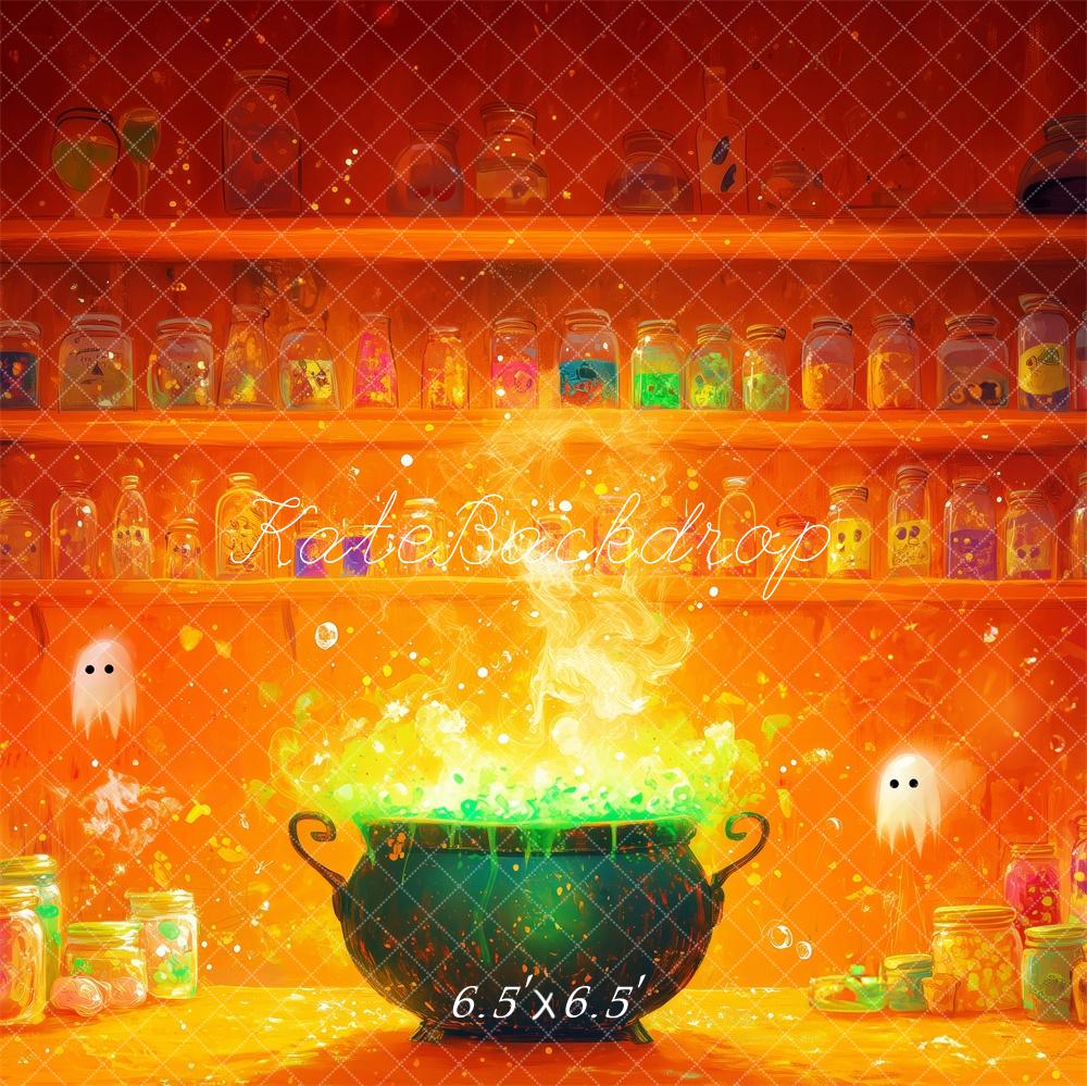Kate Halloween Chaudron à Potions Magie Toile de fond conçue par Patty Robert - Kate Backdrop FR