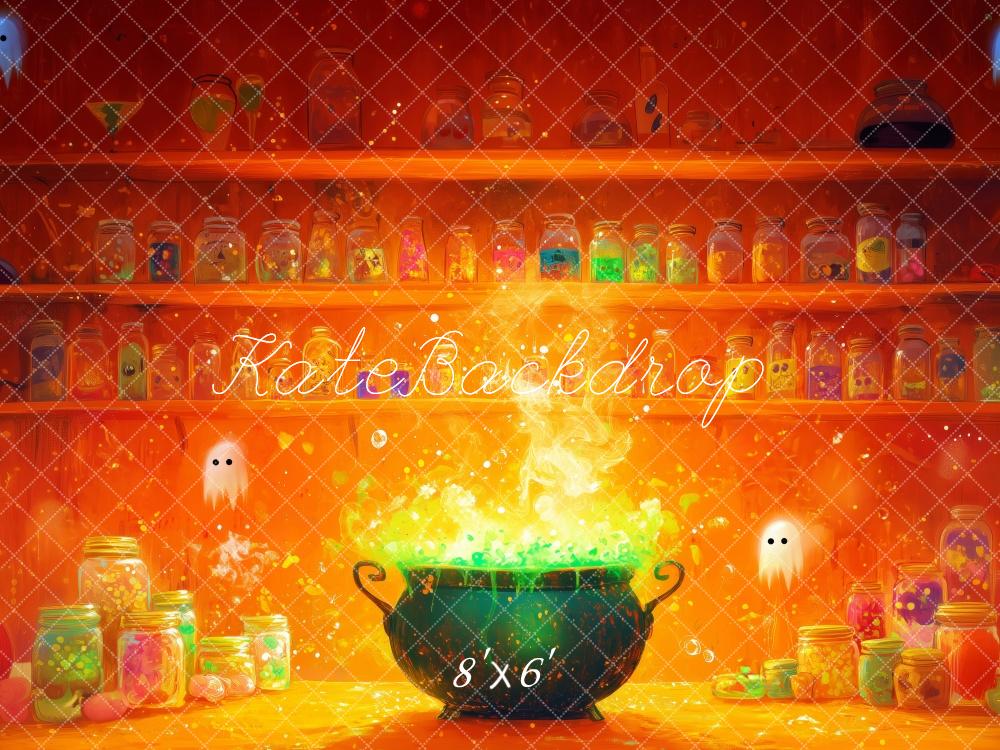 Kate Halloween Chaudron à Potions Magie Toile de fond conçue par Patty Robert - Kate Backdrop FR