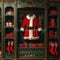 Kate Manteau Rouge Père Noël Armoire Vert Toile de fond conçue par Patty Robert - Kate Backdrop FR