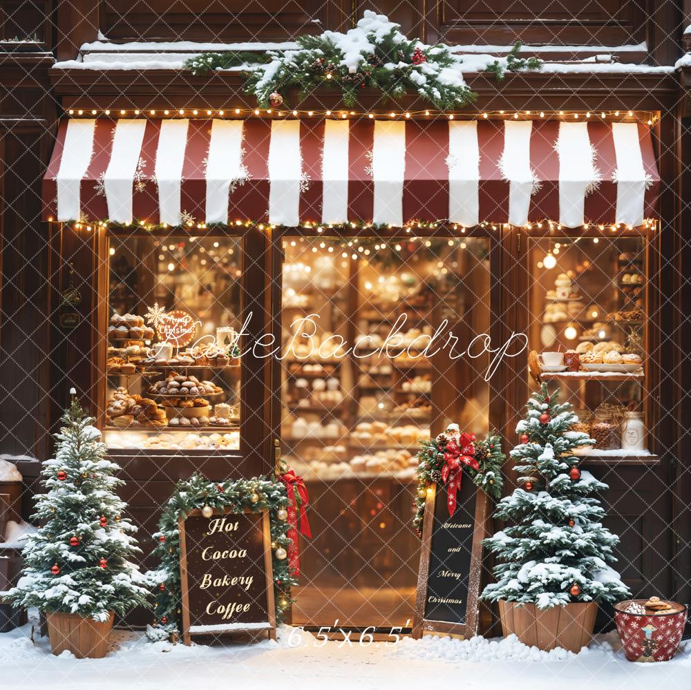 Kate Noël Boulangerie Chocolat chaud Boutique Toile de fond conçue par Emetselch - Kate Backdrop FR